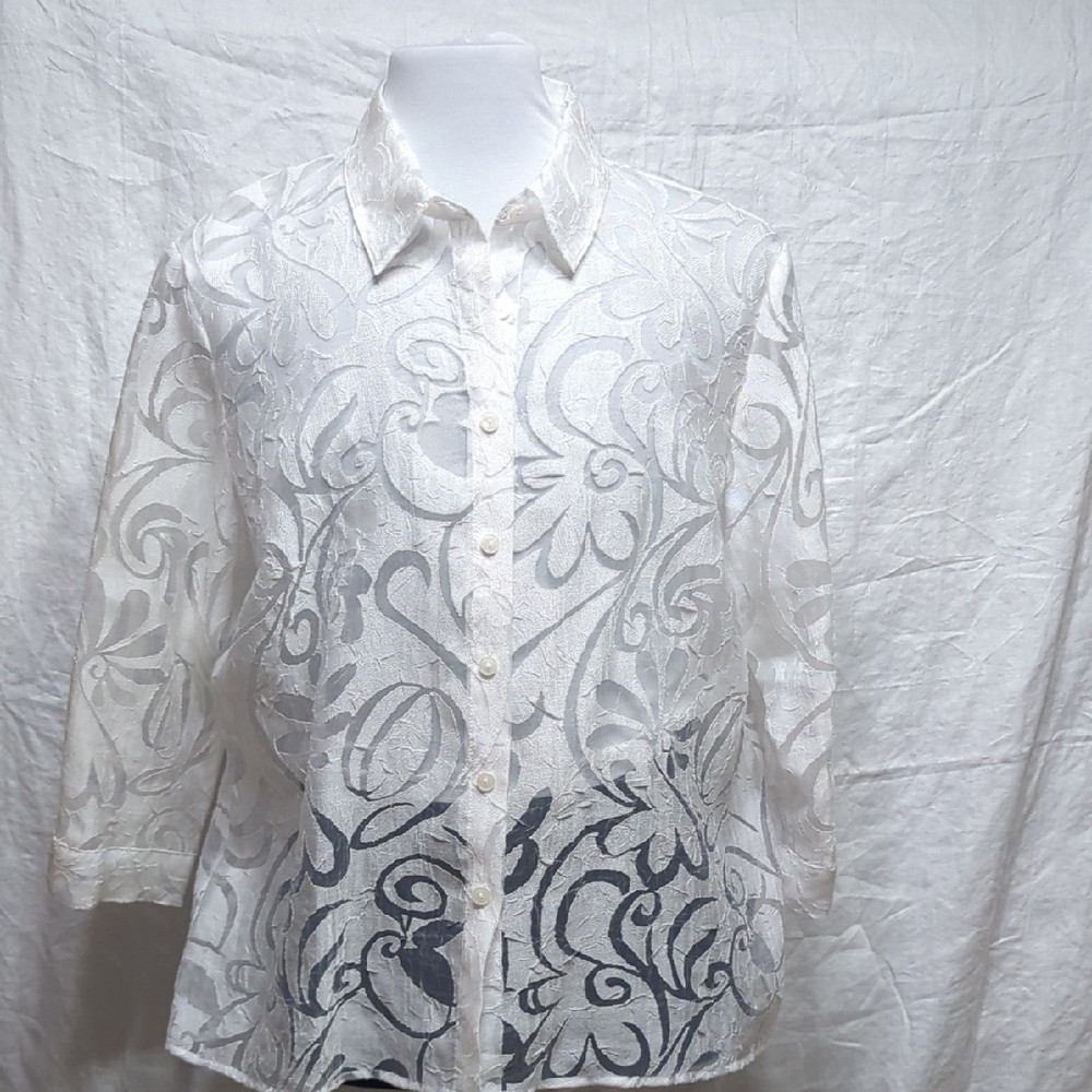 Elementz Elegant Ivory Blouse